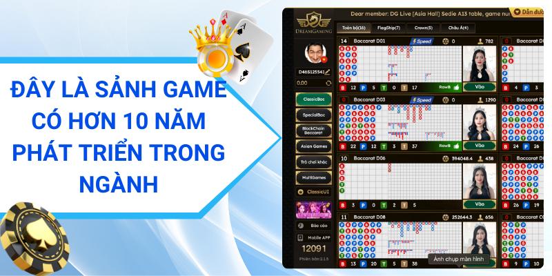 Đây là sảnh game có hơn 10 năm phát triển trong ngành